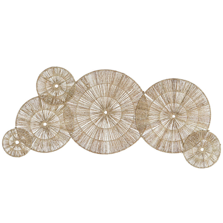 DKD Home Decor Wanddeko mit natürlichen, braunen Kreisen - homely Family Shop