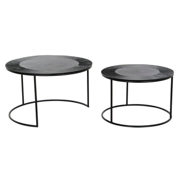 Schwarzes Metall Aluminium Tisch Set von DKD Home - homely Family Shop