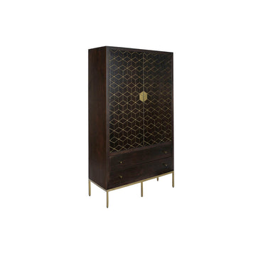 DKD Home Schrank aus Akazienholz mit goldenen geometrischen Details - homely Family Shop