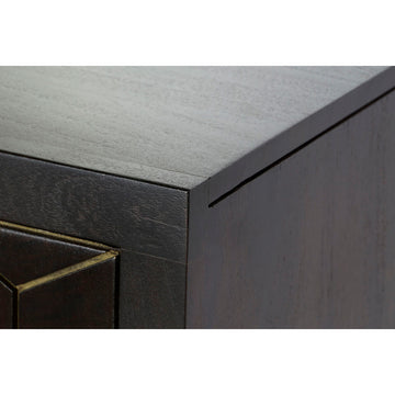 Detailaufnahme Anrichte in Dunkelbraun/Gold von DKD Home Decor - homely Family Shop