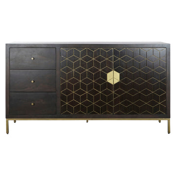 DKD Home Anrichte mit goldenem Muster und Schubladen - homely Family Shop