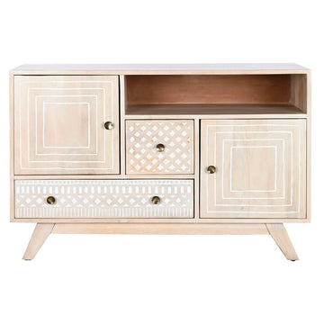 DKD Home Decor Anrichte aus Mango-Holz mit Schubladen und geometrischen Mustern - homely Family Shop
