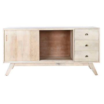 Weiße Anrichte aus Mango-Holz mit Schiebetür und Schubladen - Homely Family Shop