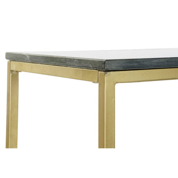 Detailansicht des DKD Beistelltischs mit Marmorplatte und goldenem Rahmen - homely Family Shop