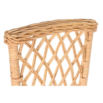 Detailansicht: DKD Home Dekor Stuhl, natürliche Webstruktur. - homely Family Shop