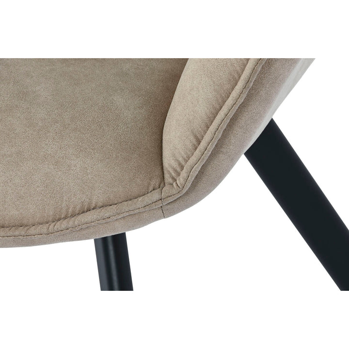 Detailansicht: Beiger Stuhl mit schwarzen Beinen von DKD Home Decor - homely Family Shop