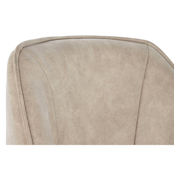 Nahaufnahme: Beige Stuhl mit Stoffbezug - Homely Family Shop