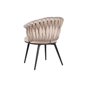 Beiger Stuhl mit schwarzem Gestell von DKD Home Decor - homely Family Shop