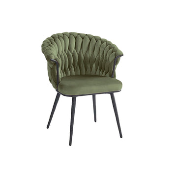 Grüner Samt Stuhl mit Metallbeinen - DKD Home Decor - homely Family Shop