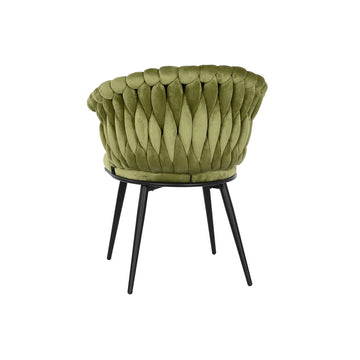 DKD Home Stuhl mit grünem Samtbezug und Metallbeinen - homely Family Shop