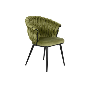 Grüner Samt Stuhl mit Metallbeinen von DKD Home Decor - homely Family Shop