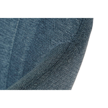 Nahaufnahme blauer DKD Home Decor Stuhl, Stoffdetails. - homely Family Shop