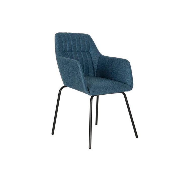 Blauer Stuhl mit schwarzen Beinen von DKD Home Decor - homely Family Shop