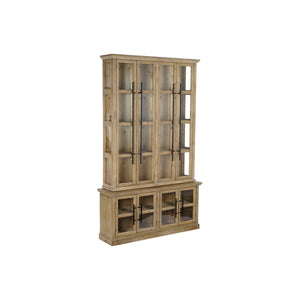DKD Home Dekor Kristall Tanne Displayständer mit Glastüren und Holzrahmen - homely Family Shop