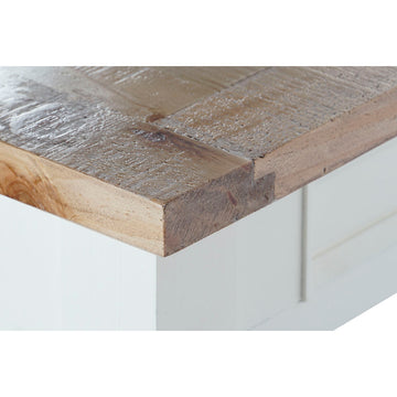 Detailansicht Esstisch mit Paulownia-Holzplatte in Braun Beige - homely Family Shop