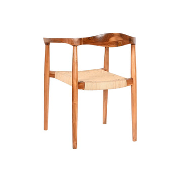 DKD Home Decor Esszimmerstuhl mit Holzrahmen und Webstuhl-Sitz - homely Family Shop