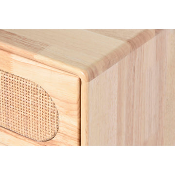 Detailansicht: DKD Home Anrichte aus Kautschukholz mit Rattan - homely Family Shop