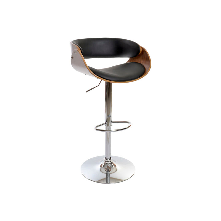 DKD Home Decor Hocker mit Nussbaumholz und schwarzem Sitz - homely Family Shop