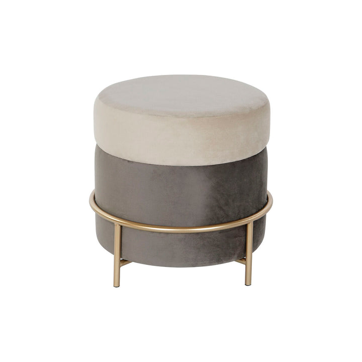 DKD Home Decor Fußstütze mit Gold Metall und Grau Akzenten - homely Family Shop