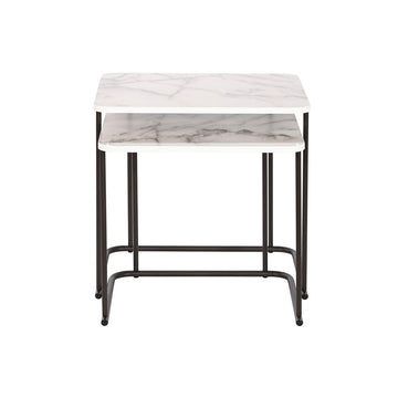 DKD Home Deko Tisch Set mit Marmorplatte, schwarz - homely Family Shop