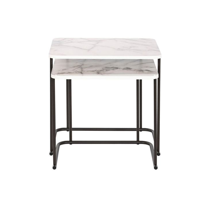 DKD Home Deko Tisch Set mit Marmorplatte, schwarz - homely Family Shop