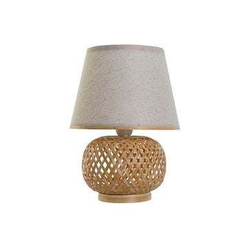 DKD Home Tischlampe mit Bambus Basis und Stoffschirm - homely Family Shop
