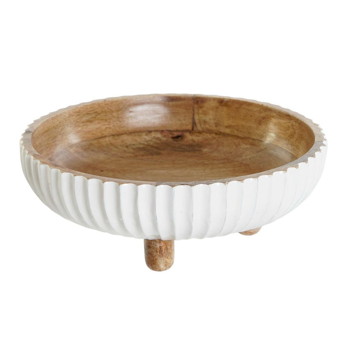 DKD Home Decor Tischdekoration mit weißer Außenseite und Holz - homely Family Shop