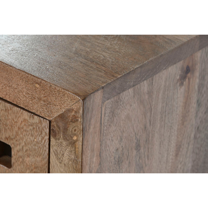 Nahaufnahme Anrichte aus Mango-Holz mit Kristall Details - homely Family Shop