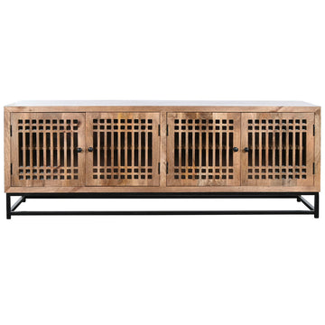 DKD Home Decor Anrichte aus Mango-Holz mit Kristall-Design - homely Family Shop