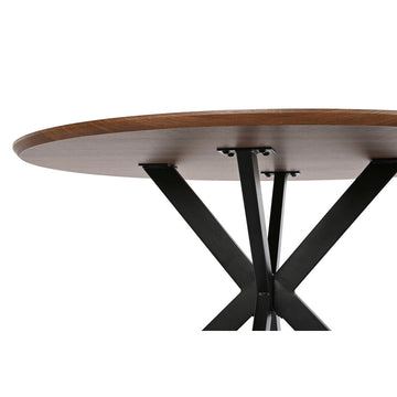 Home ESPRIT Esstisch mit brauner Holzplatte und schwarzem Eisengestell - homely Family Shop