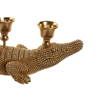Goldener Deko Kerzenleuchter in Krokodilform. ESPRIT Home Figur für Kerzen.