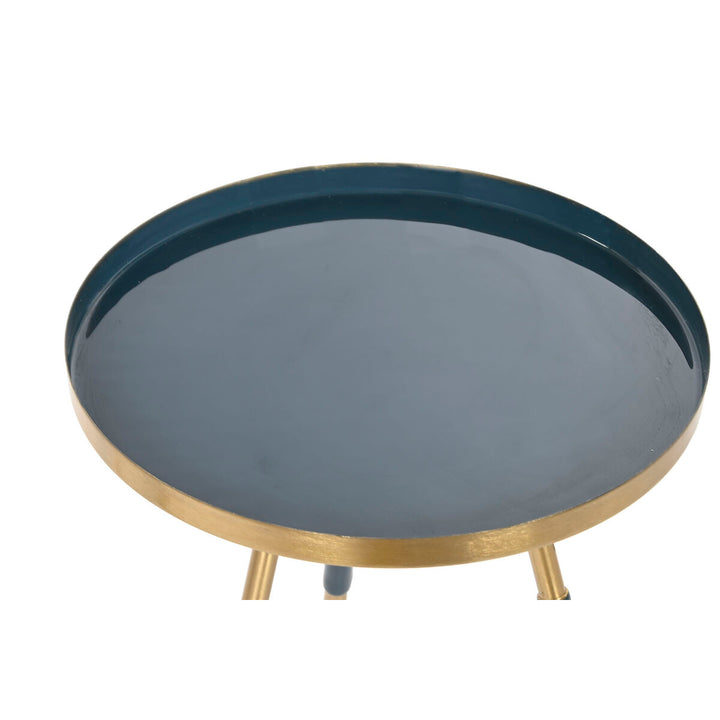 Blauer Home ESPRIT Tisch mit goldenen Beinen - homely Family Shop