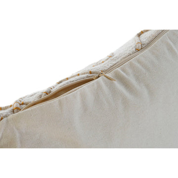 Nahaufnahme Kissen mit Reißverschluss und Textur. Home ESPRIT Kissen in Beige.