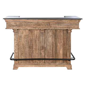 Brauner Hausbar-Schrank mit schwarzer Fußstütze - Homely Family Shop
