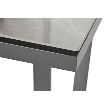 Grauer Metall Beistelltisch mit Marmorplatte - homely Family Shop