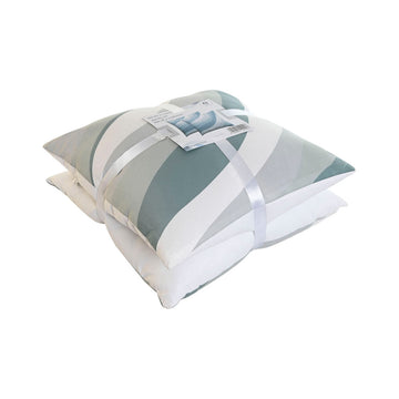 ESPRIT Home Kissen-Set mit Wellenmuster in Grün, Grau und Weiß. 2er-Set.