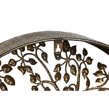 Nahaufnahme goldene Baum Wandleuchte aus Metall für Zuhause - homely Family Shop