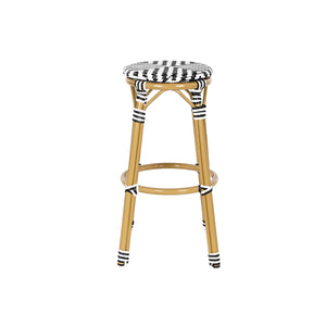 Zweifarbiger Hocker Home ESPRIT mit Rattan-Sitz - Homely Family Shop