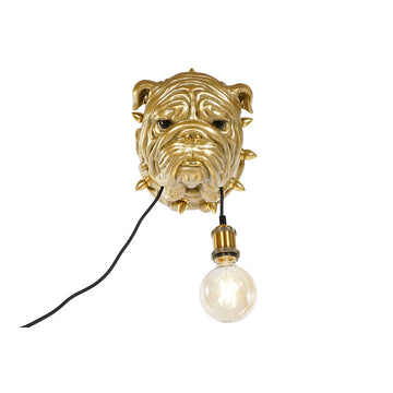 Goldene Bulldog Wandleuchte, Harz Design Lampe - homely Family Shop