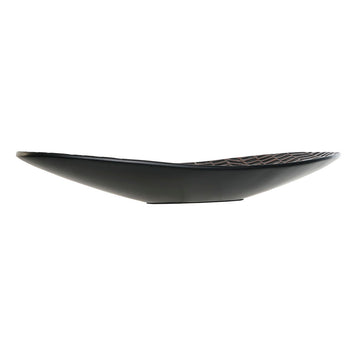 Schwarze ESPRIT Home Deko-Schale im Kolonialstil mit braunem Muster.
