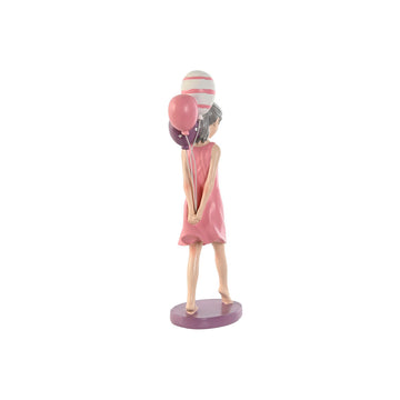 Rosa violette Deko-Figur, chica mit Ballons. Home Accessoires.