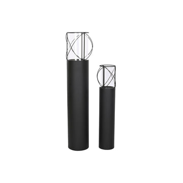 Schwarzes ESPRIT Kerzenschalen Set aus Metall und Kristallglas. Elegante Dekoration.