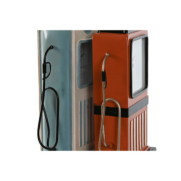 Bunte Bordüre Home Deko im Vintage Stil. Metall Gas Pumpen Design.