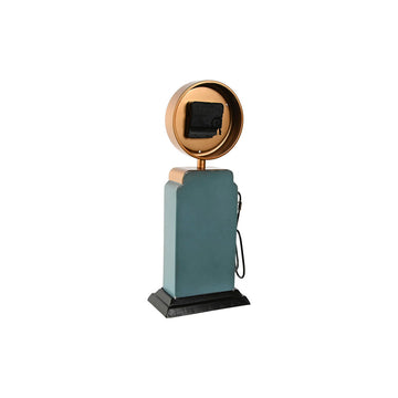 Bunte ESPRIT Home Metall-Uhr im Vintage-Design. Gas-Pumpen-Form mit goldenen Akzenten.