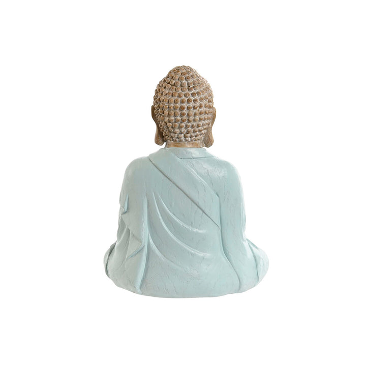 Türkis Buddha Deko-Figur im orientalischen Stil. Rückenansicht der Dekorativer Buddha.