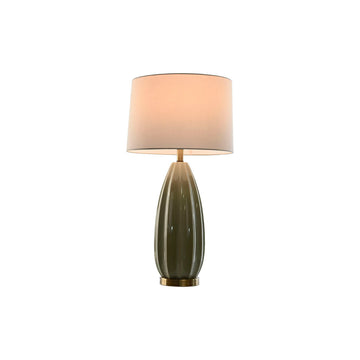 Home ESPRIT Tischlampe mit grünem Steingut und Lampenschirm - homely Family Shop