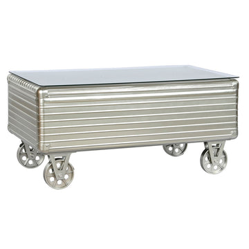 Metall Tischdeko mit Kristallplatte und Rollen - homely Family Shop