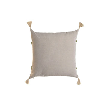 Boho Kissen Home ESPRIT grün mit Quasten an den Ecken, 45x45 cm.