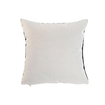 Weißes Kissen Home ESPRIT mit schwarzem Palmenmuster, quadratisch.