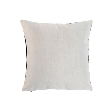 Weißes Kissen Home ESPRIT mit schwarzem Rand, 42x42 cm. Quadratisches Dekokissen.